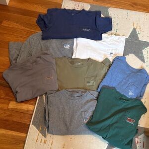 Vineyard Vines Kids Long Sleeve Tees - Blue, Gray, Green, White: 8 shirts